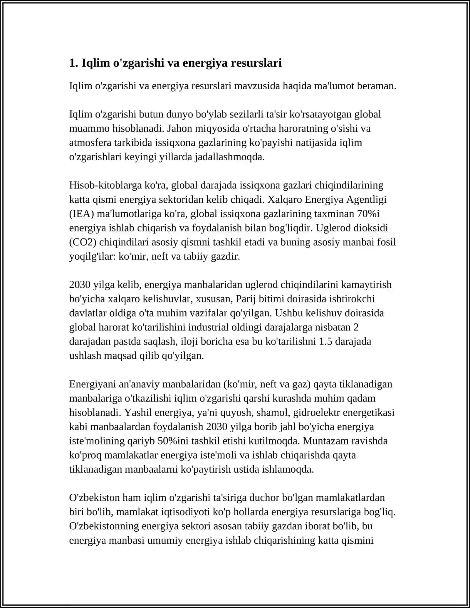 IQLIM OMILLARINING KORXONANING ENERGIYA SARFIGA TASIRI 3