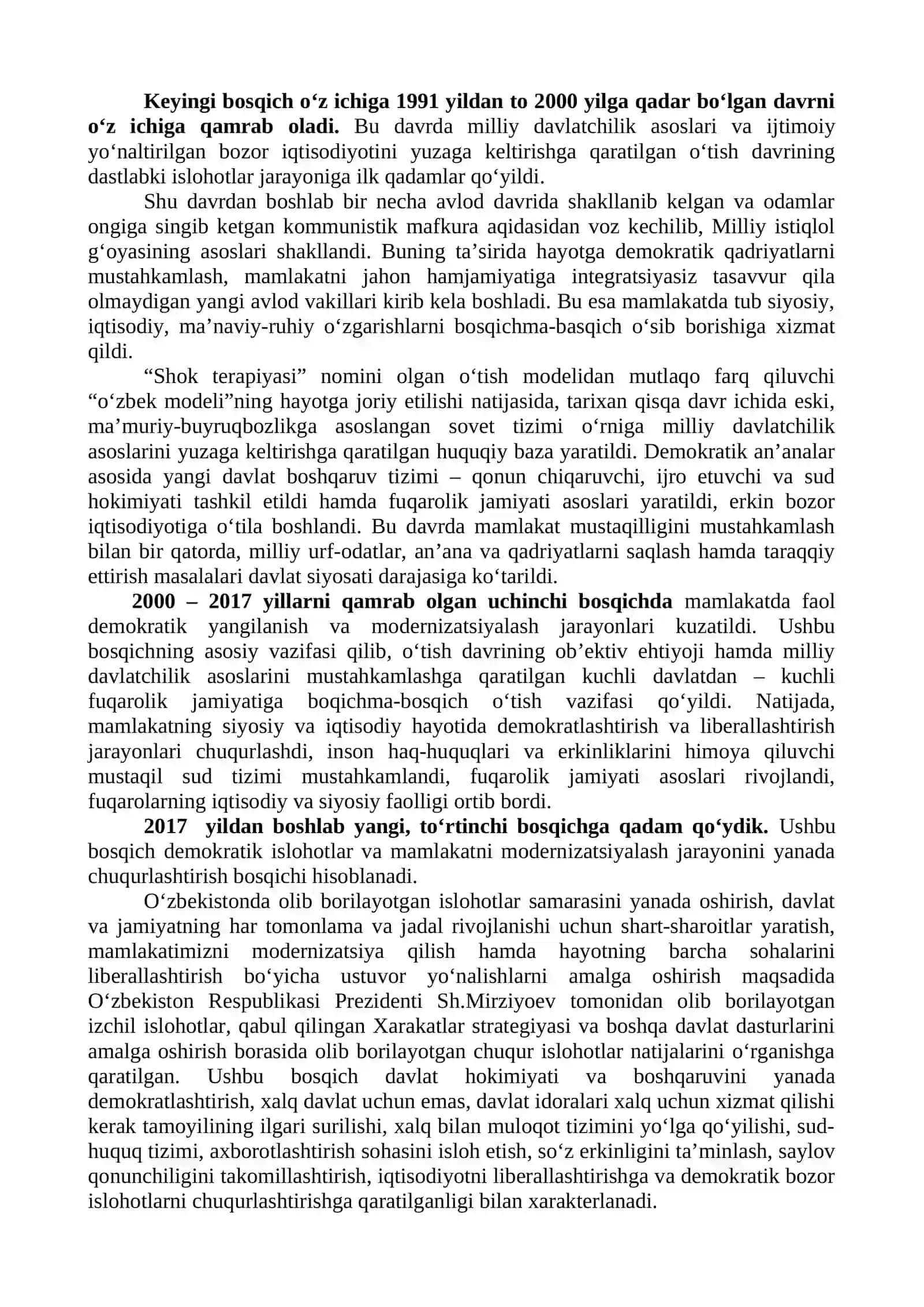 O‘zbekistonning eng yangi tarixi 3