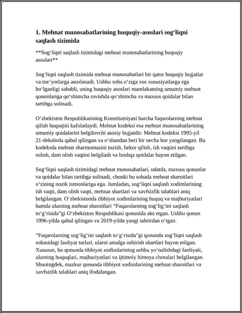 SOG‘LIQNI SAQLASH TIZIMIDA MEHNAT MUNOSABATLARI TARKIBI VA O‘ZGARISHI TENDENTSIYALARI 3