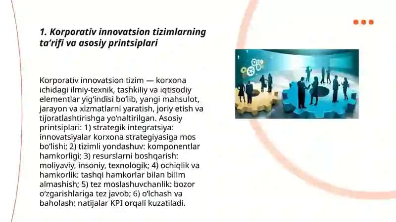 Korporativ innovatsion tizimlar 3