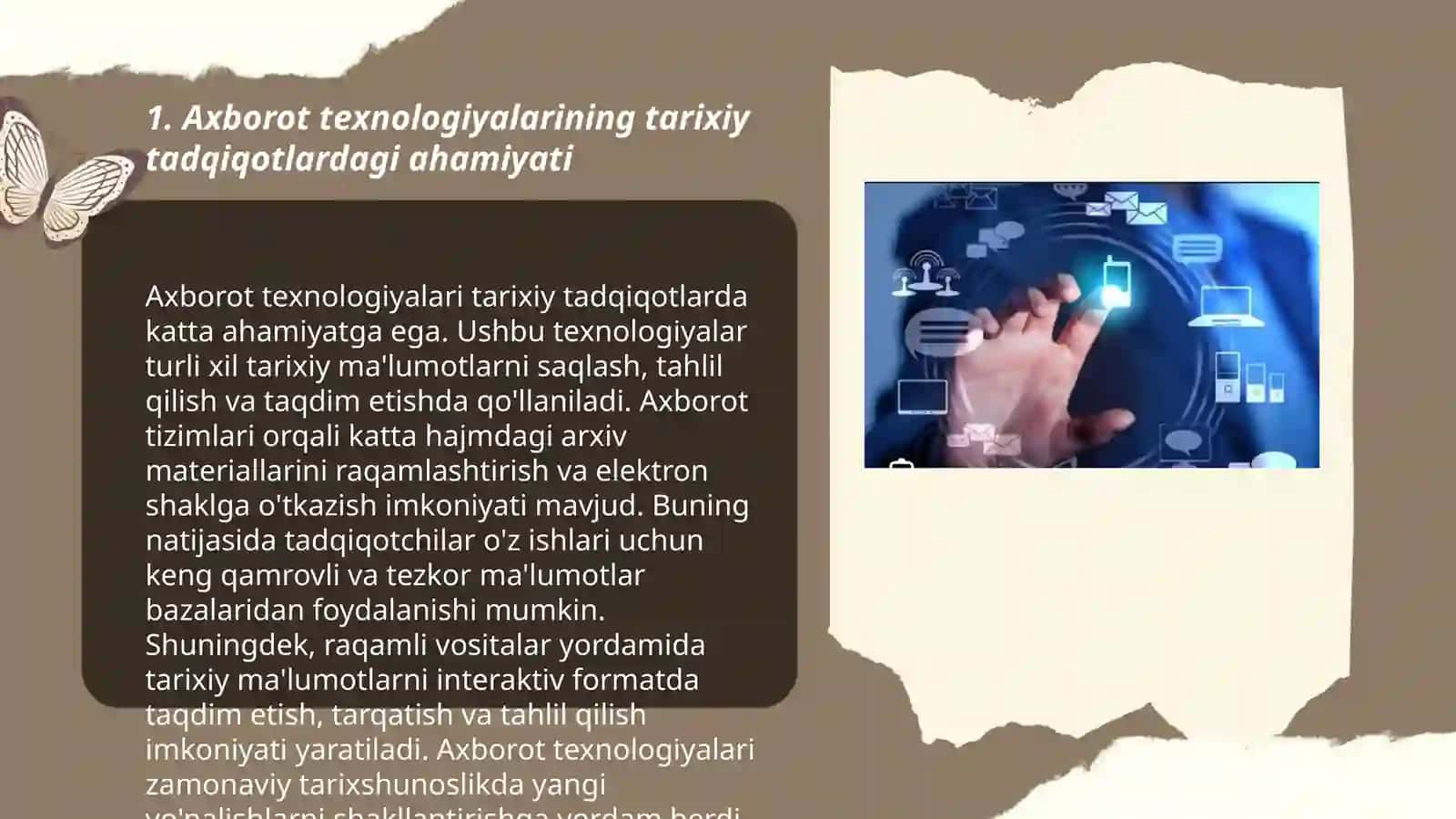 Tarix fanida axborot texnalogiyalari fanining tarixiy tatqiqotlar tizimida tutgan oʻrni 3