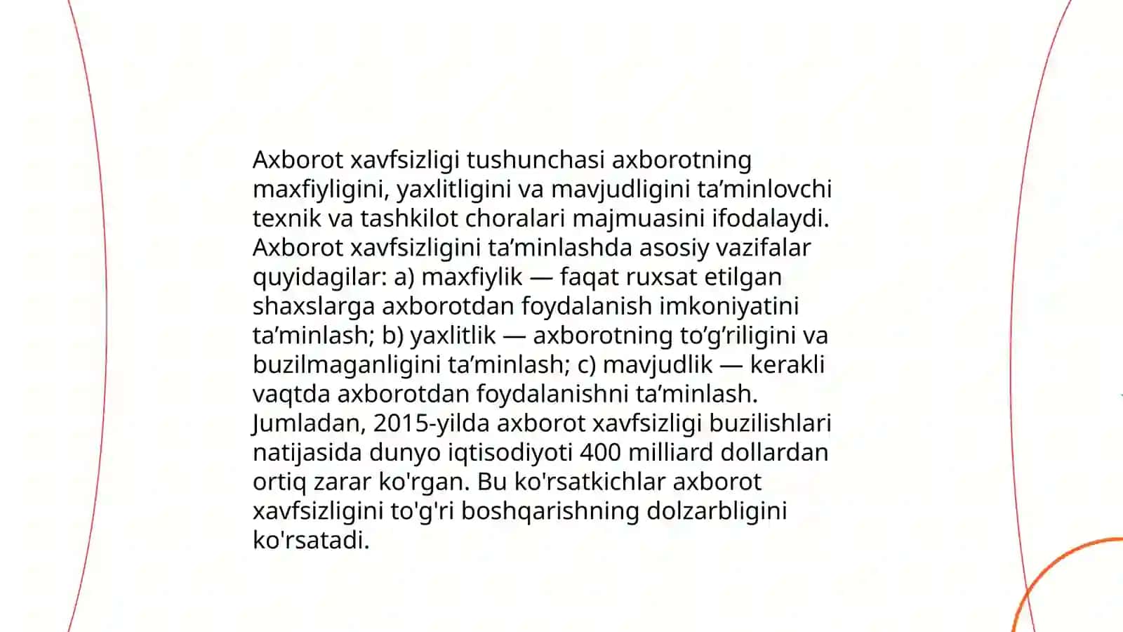 Oʻzbekistonda axborot xavfsizligining ma'naviy va huquqiy asoslari 3