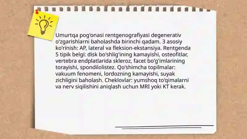 Tayanch - harakat tizimi kasalliklari nur tashxisoti 3