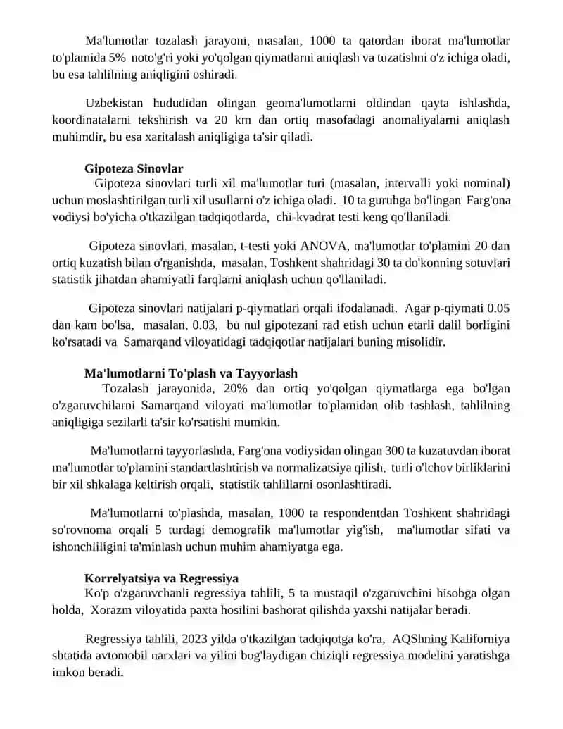 Ma'lumotlarni tahlil qilish asoslari 3