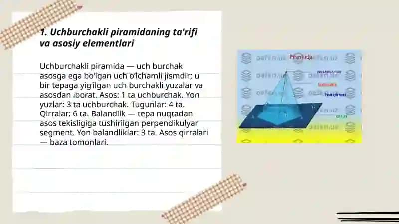 Uchburchakli piramida 3
