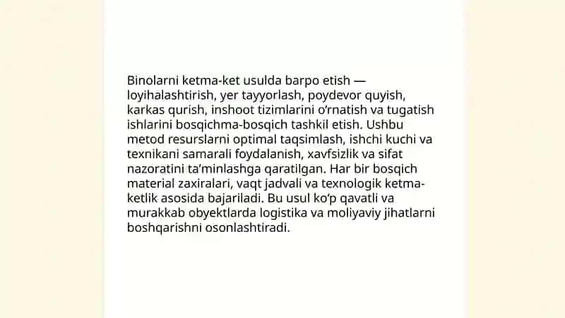 Binolarni ketma-ket usulda barpo etish 3