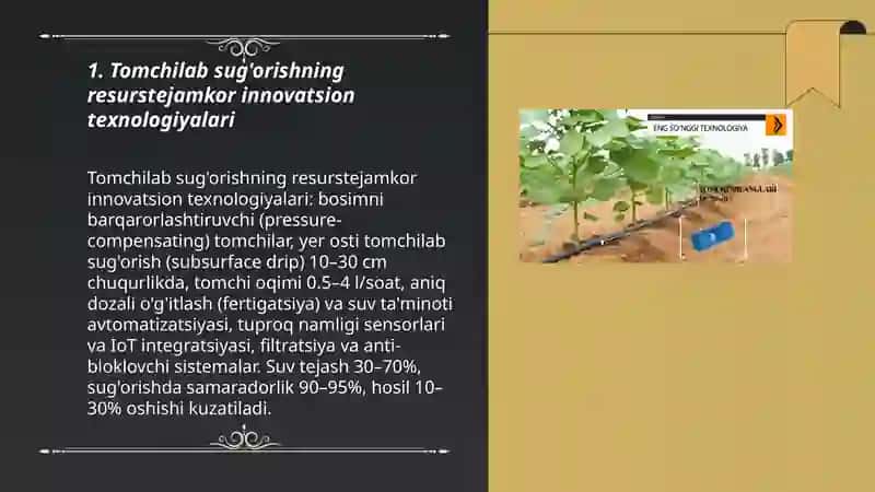 Sug'orishdagi resurstejamkor innovatsion texnologiyalar 3