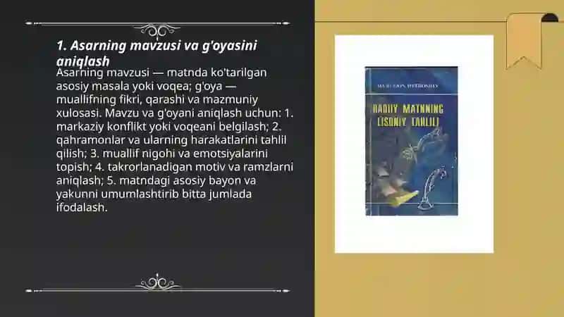 Badiiy mantnni tahlil qilish tamoyillari 3