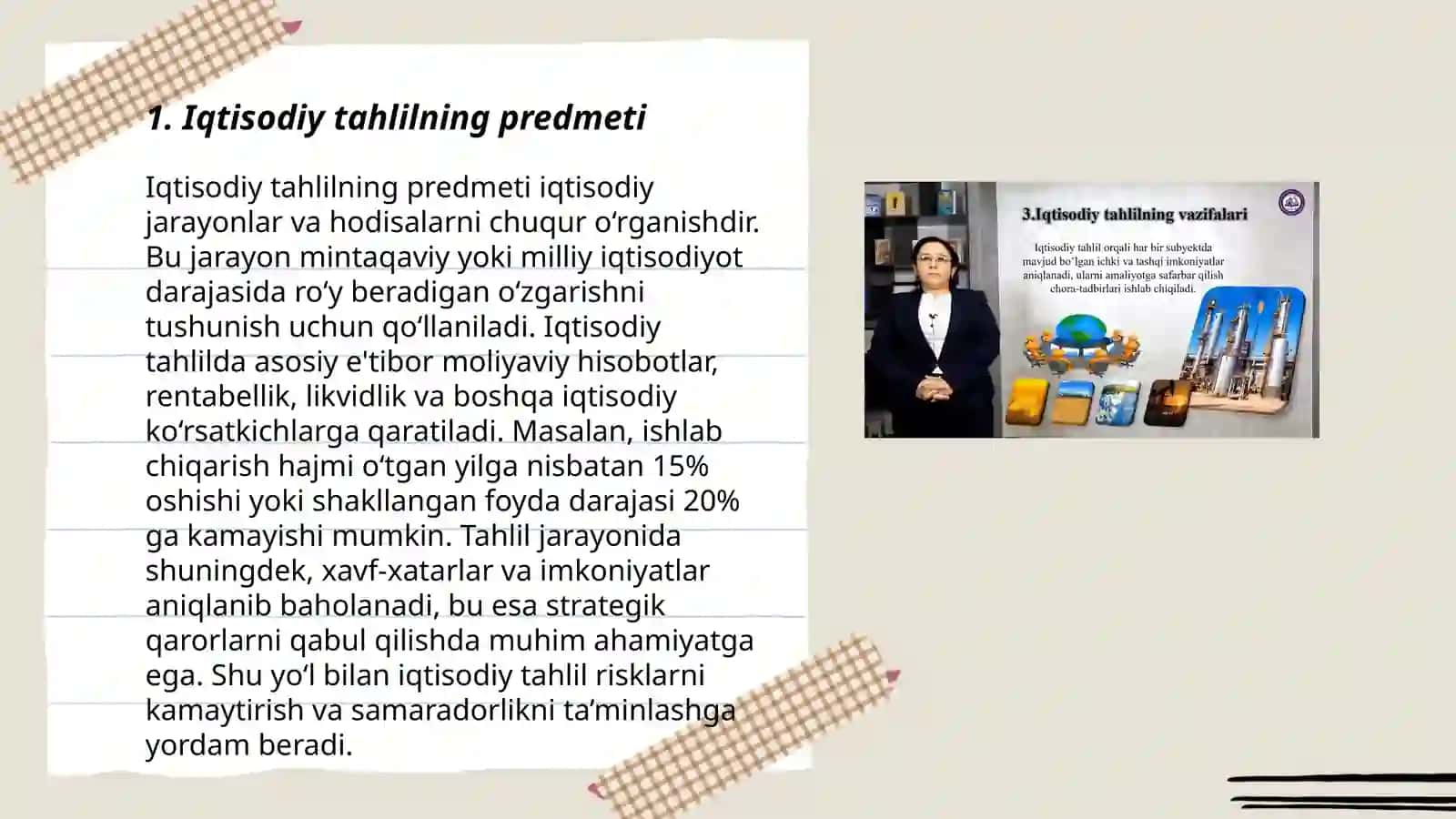 Iqtisodiy tahlilning predmeti,asosiy vazifalari va prinsiplari 3