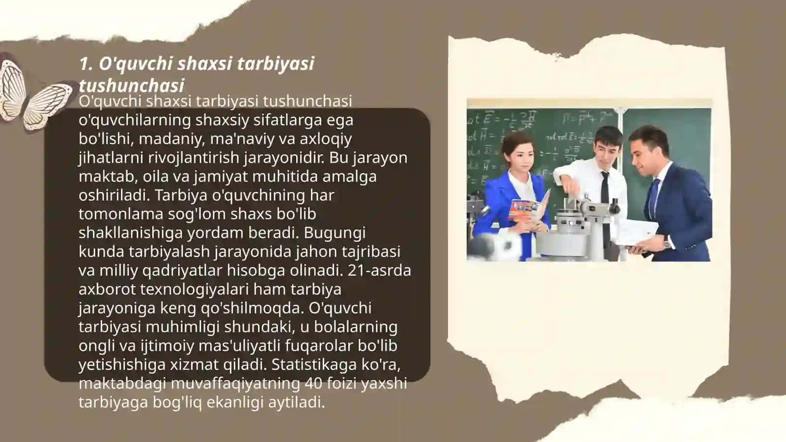 O'quvchi shaxsi tarbiyaning obyekti va subyekti haqida 3