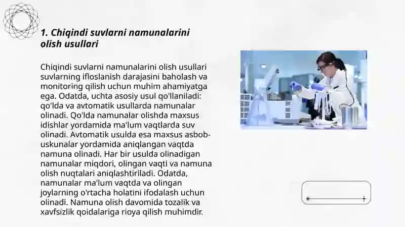 Chiqindi suvlarni sanitar-bakteriologik va sanitar-gidrobiologik labaratoriya tahlildan o'tkazish tartibi va natijalarni qayd qilish 3