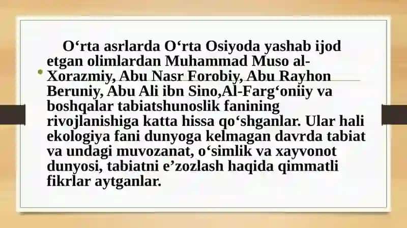 Tabiatshunoslik fanining rivojlanishi 3