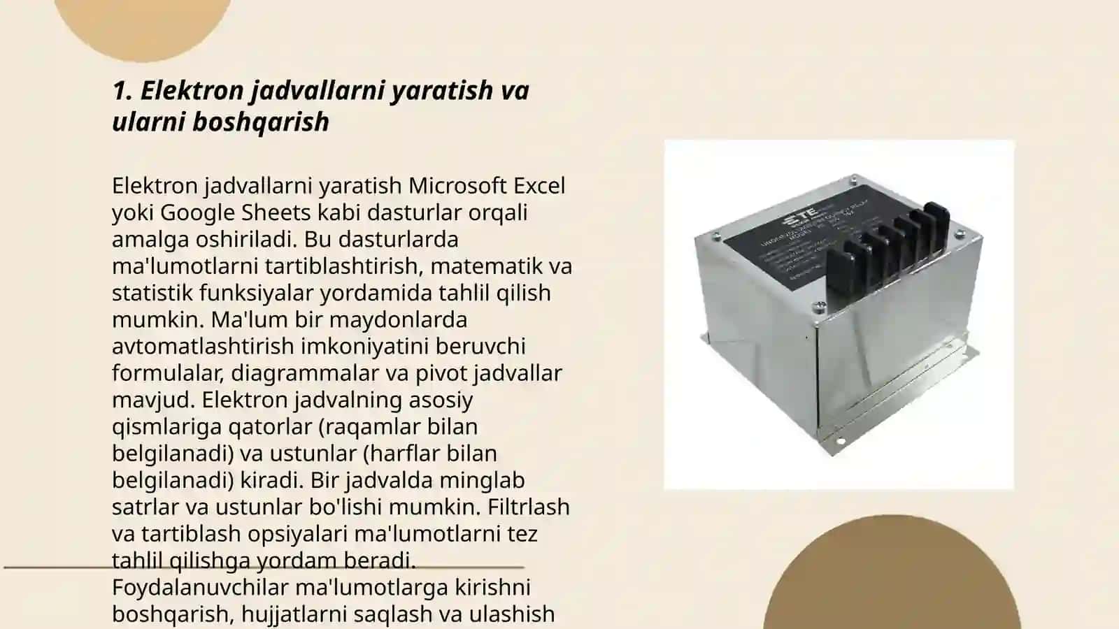 Elektron jadvallardan foydalanish texnologiyalari 3