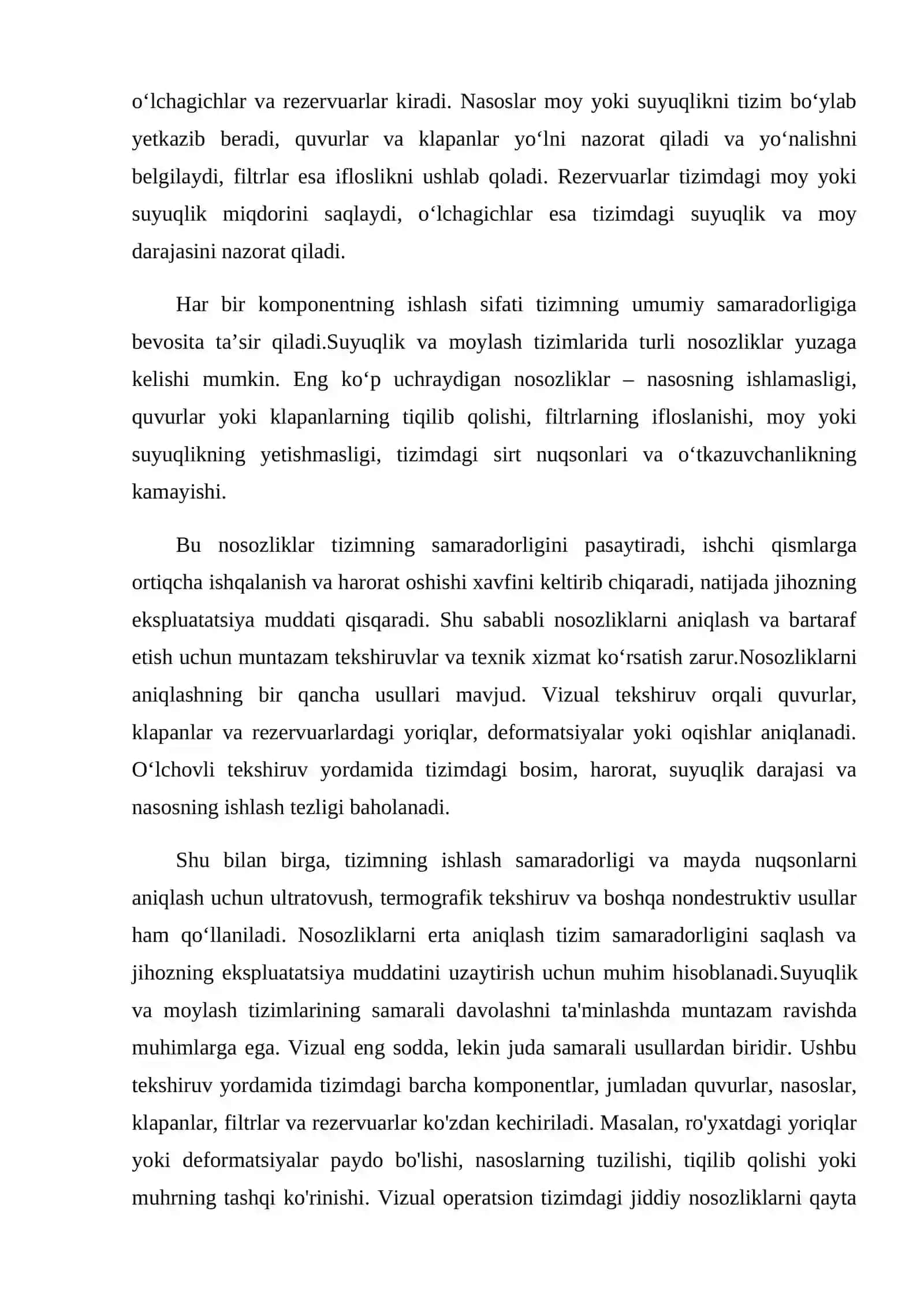 Suyuqlik va moylash tizimlari 3