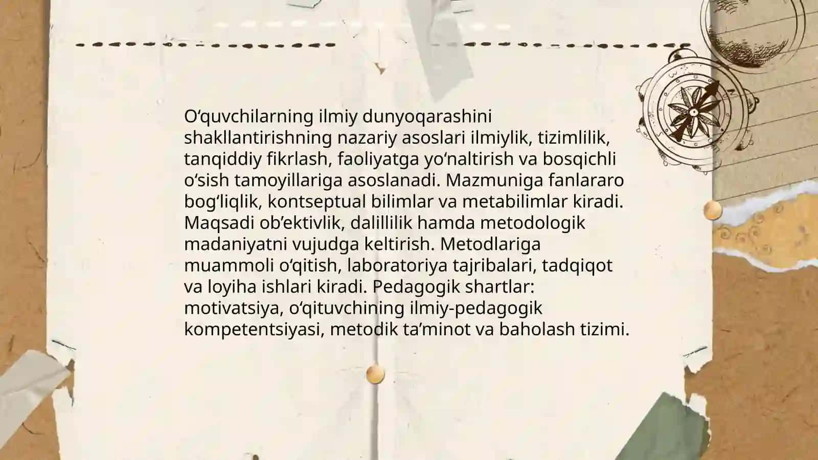 O‘quvchilarning ilmiy dunyoqarashini shakllantirish O‘quvchilarning aqliy tarbiyasi 3