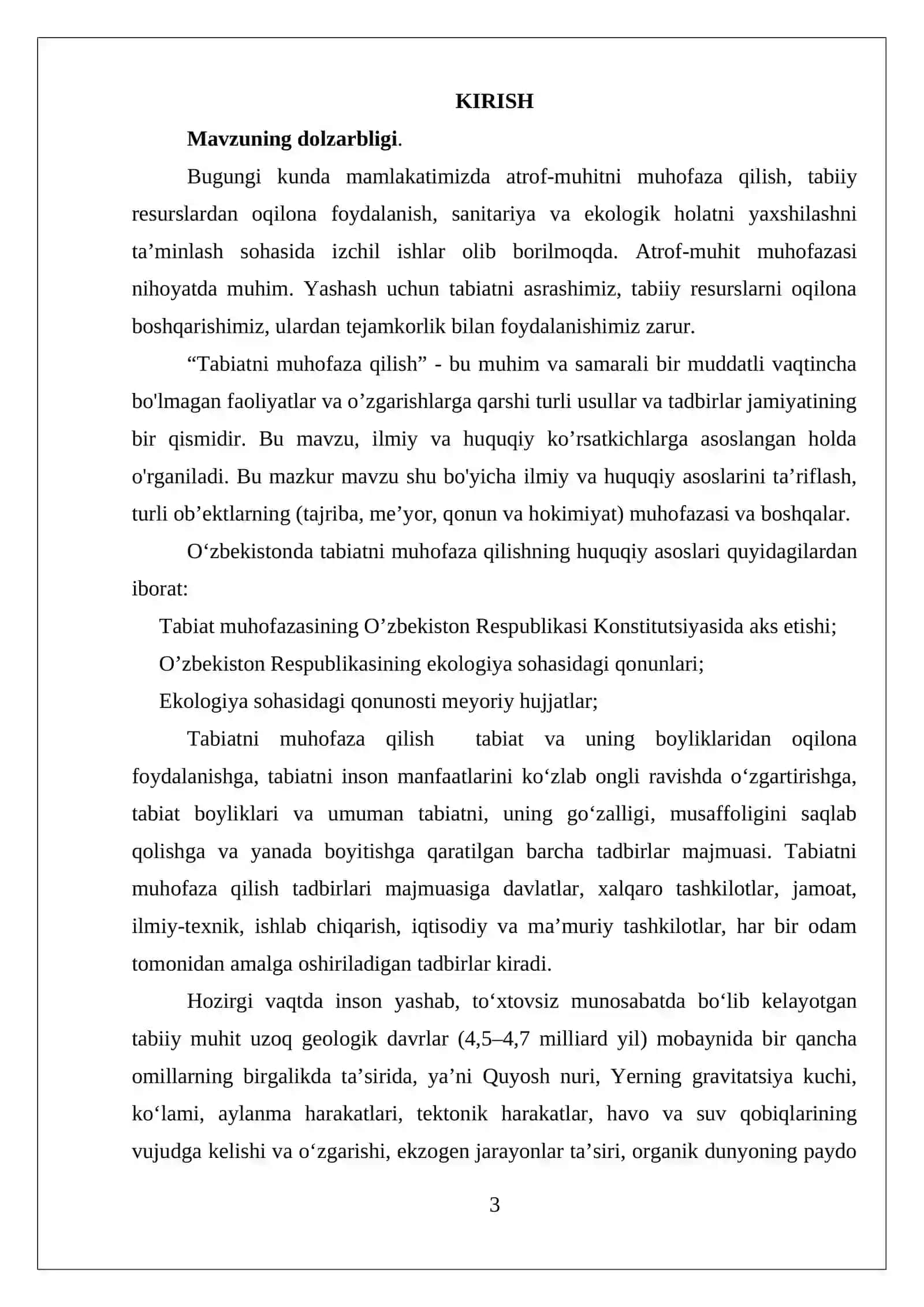 Tabiatni muhofaza qilishning ilmiy va huquqiy asoslari 3