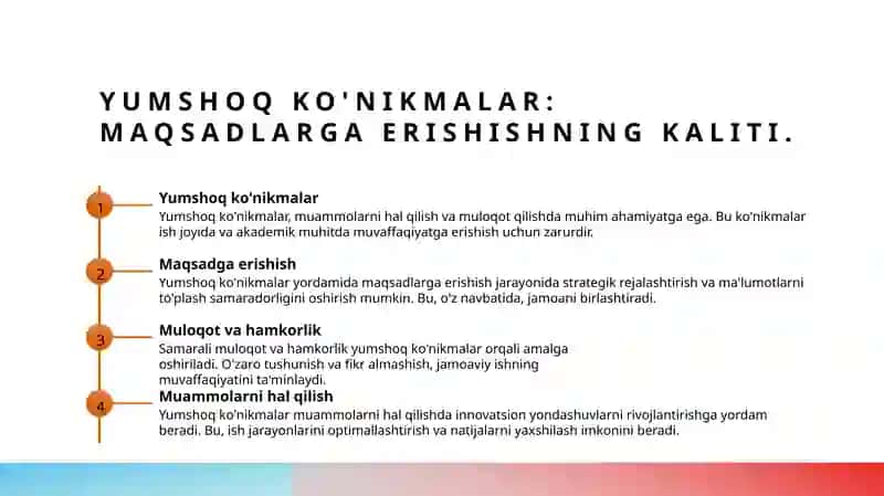 soft skills-axborotni transfotmatsiyalashtirish qoyilgan maqsad 3