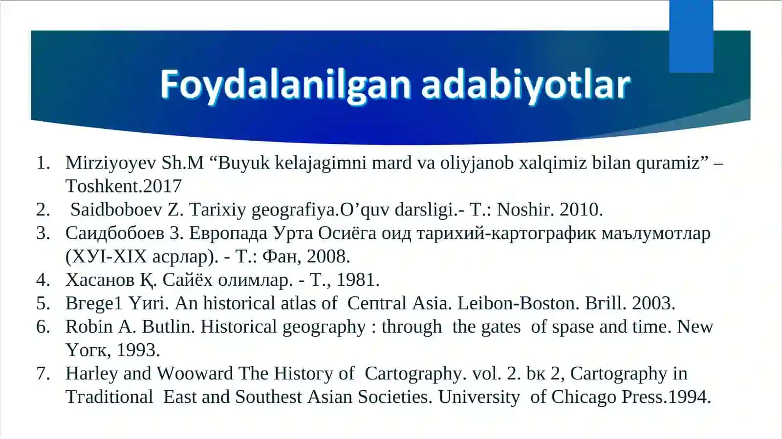 TARIXIY KARTOGRAFIYA YA UNING ASOSIY YO‘NALISHLARI 3