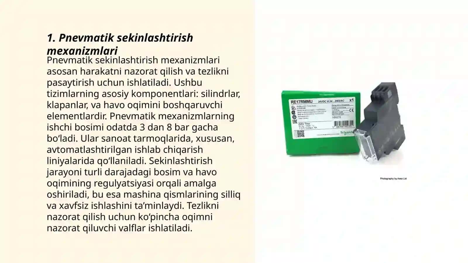 Pnevmatik sekinlashtirgichli va anker mehanizmli vaqt relelari 3