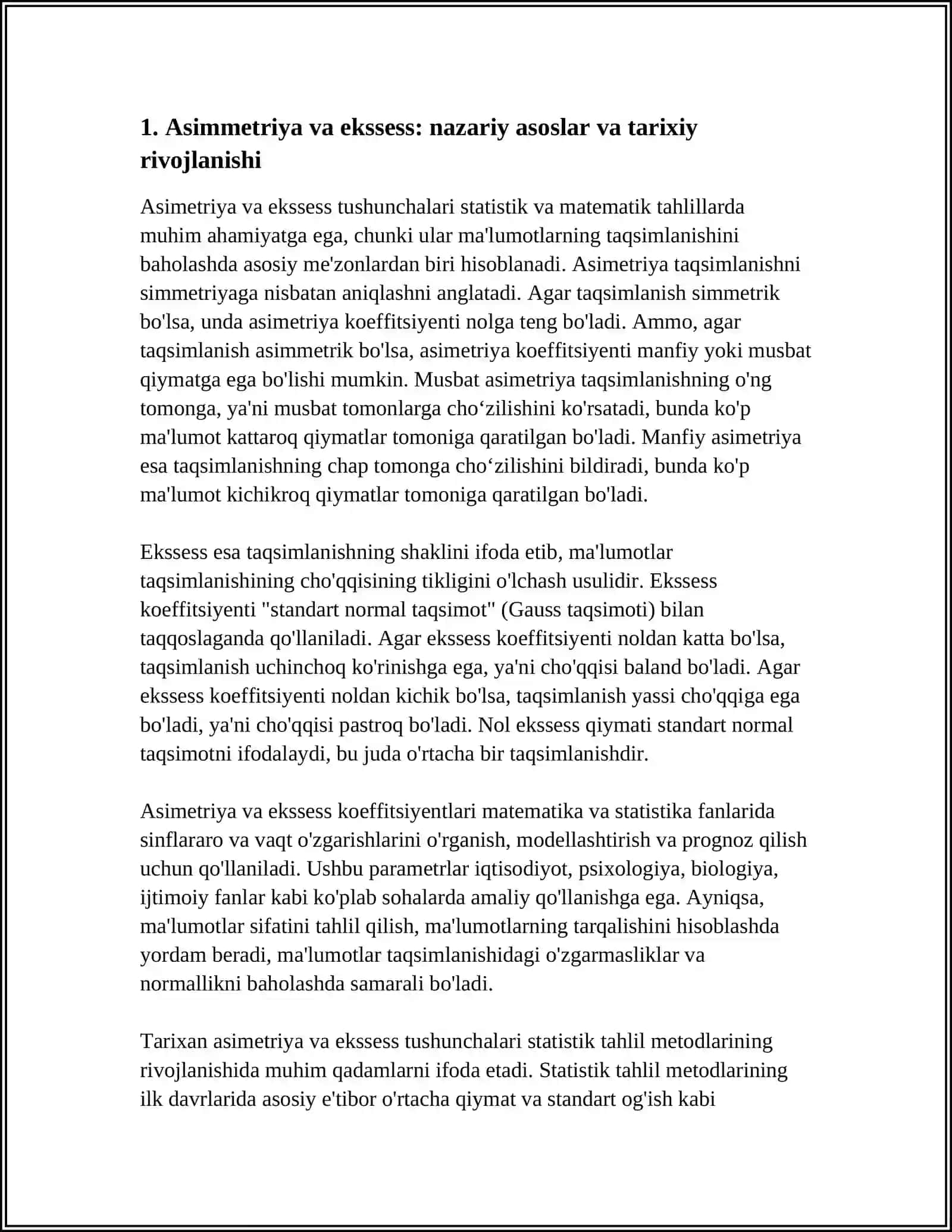 ASSIMETRIYA VA EKSSESS. NAZARIY VA AMALIY JIHATLARI 3