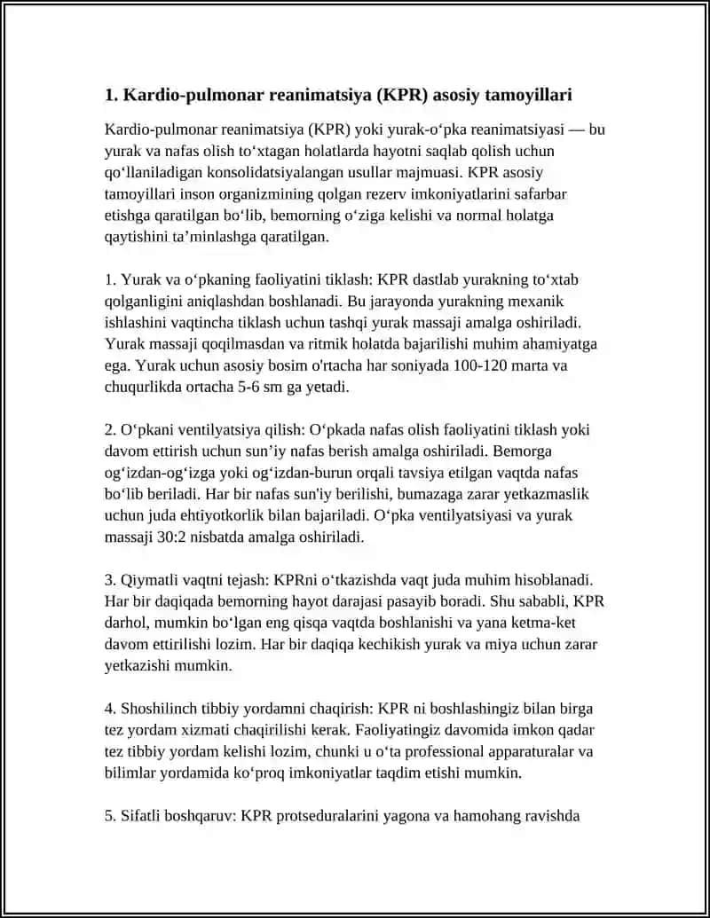 TERMINAL HOLATLAR YURAK VA O’PKA REANIMATSIYASI 3