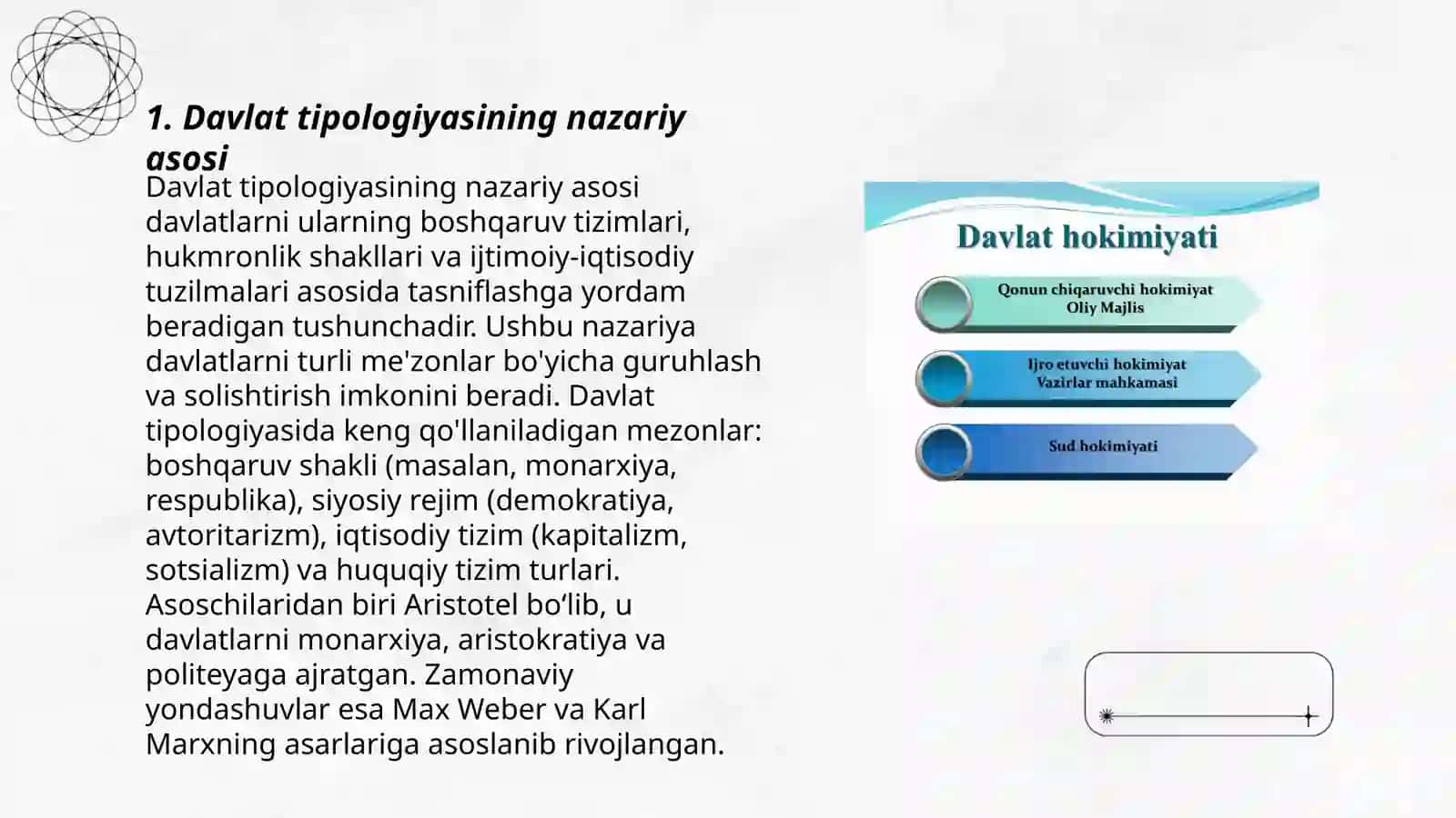 Davlat tipologiyasi Davlat tipologioyasi muammosiga formasiyaviy va sivilizasiyaviy yondashuvlar 3