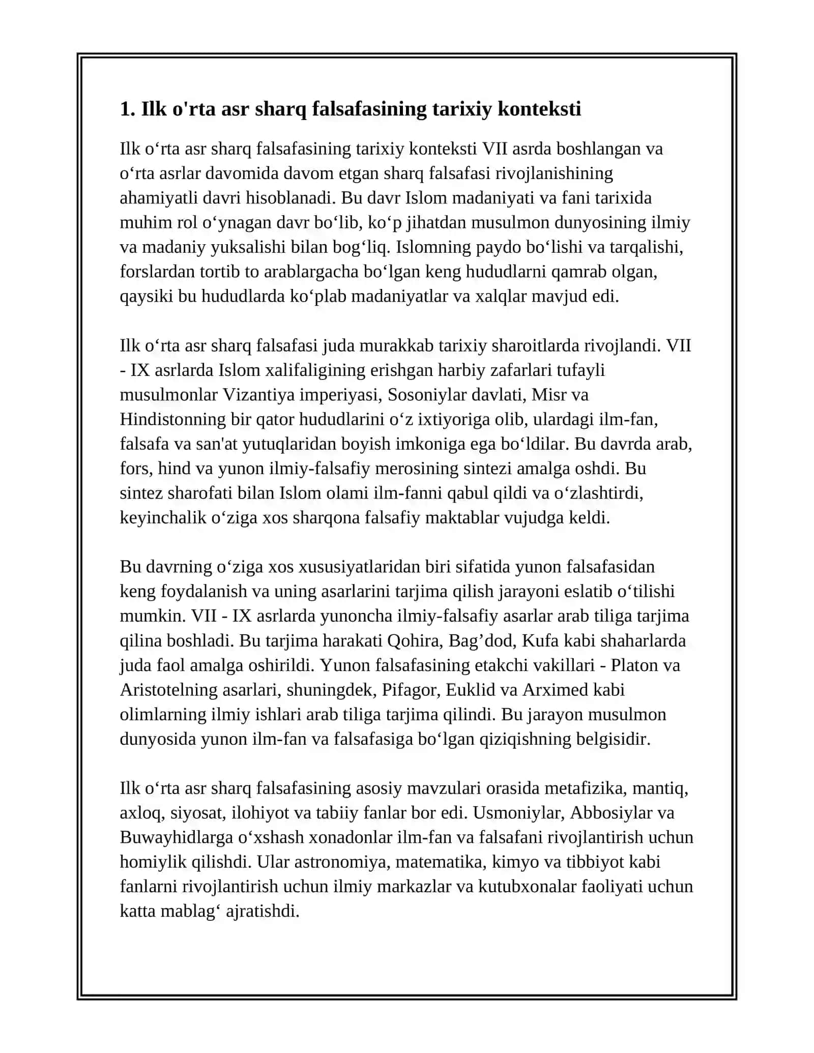 ILK ORTA ASR SHARQ FALSAFASI VA UYG'ONISH DAVRI 3