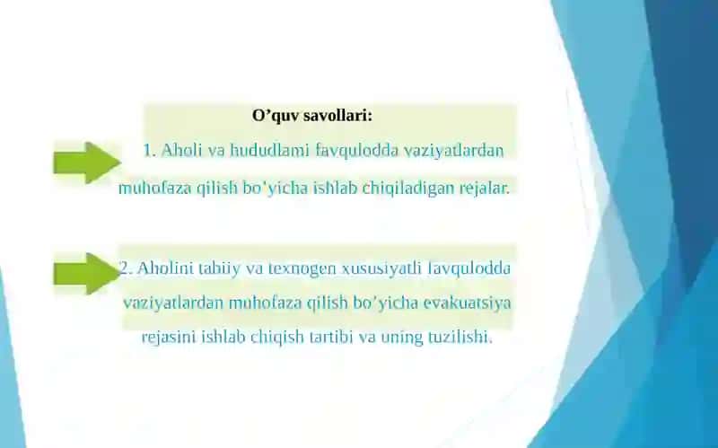 Evakuatsiya rejalarini ishlabchiqish tartibi 3