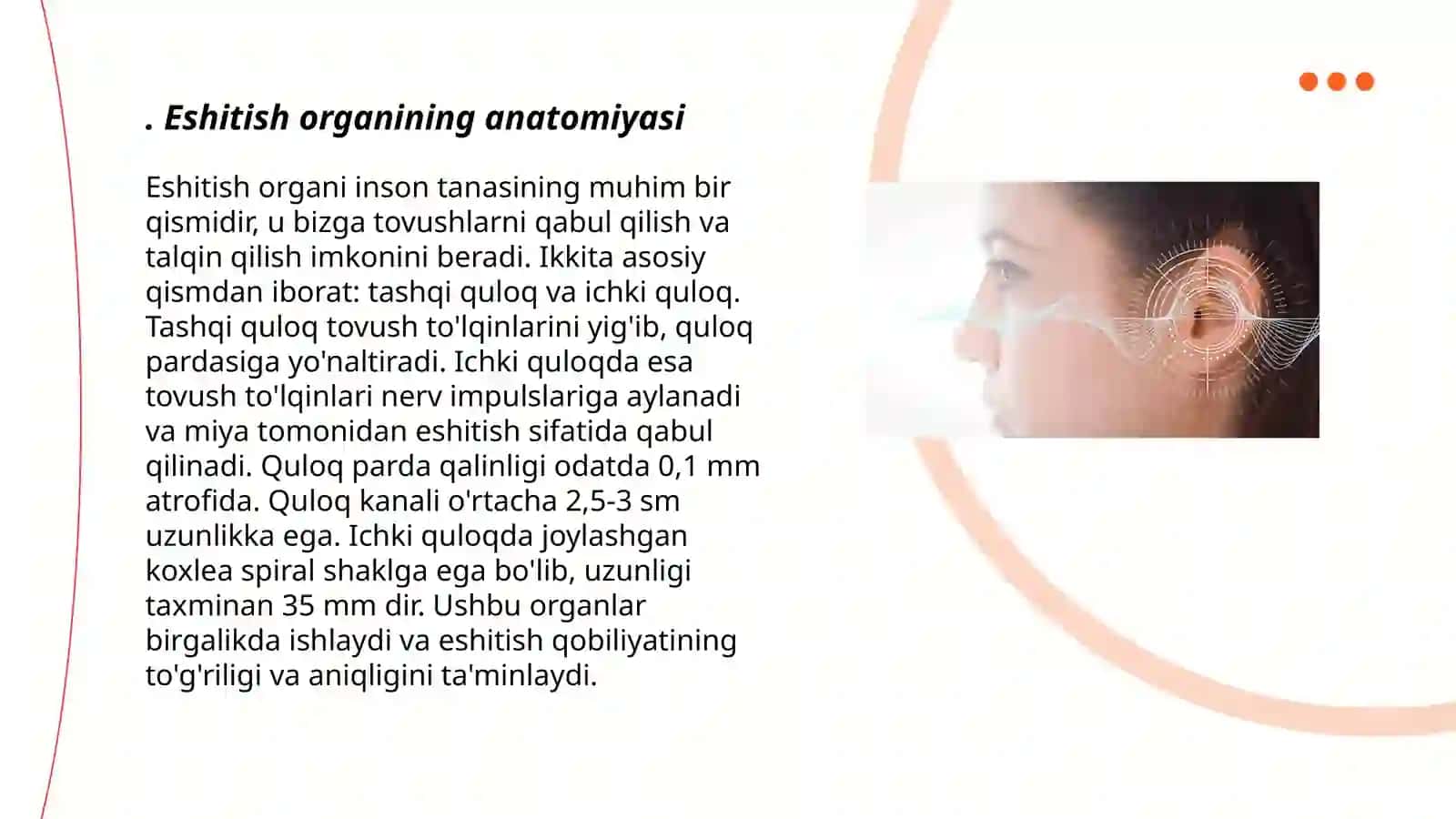 Eshitish organi innervatsiyasining xususiyatlari 3