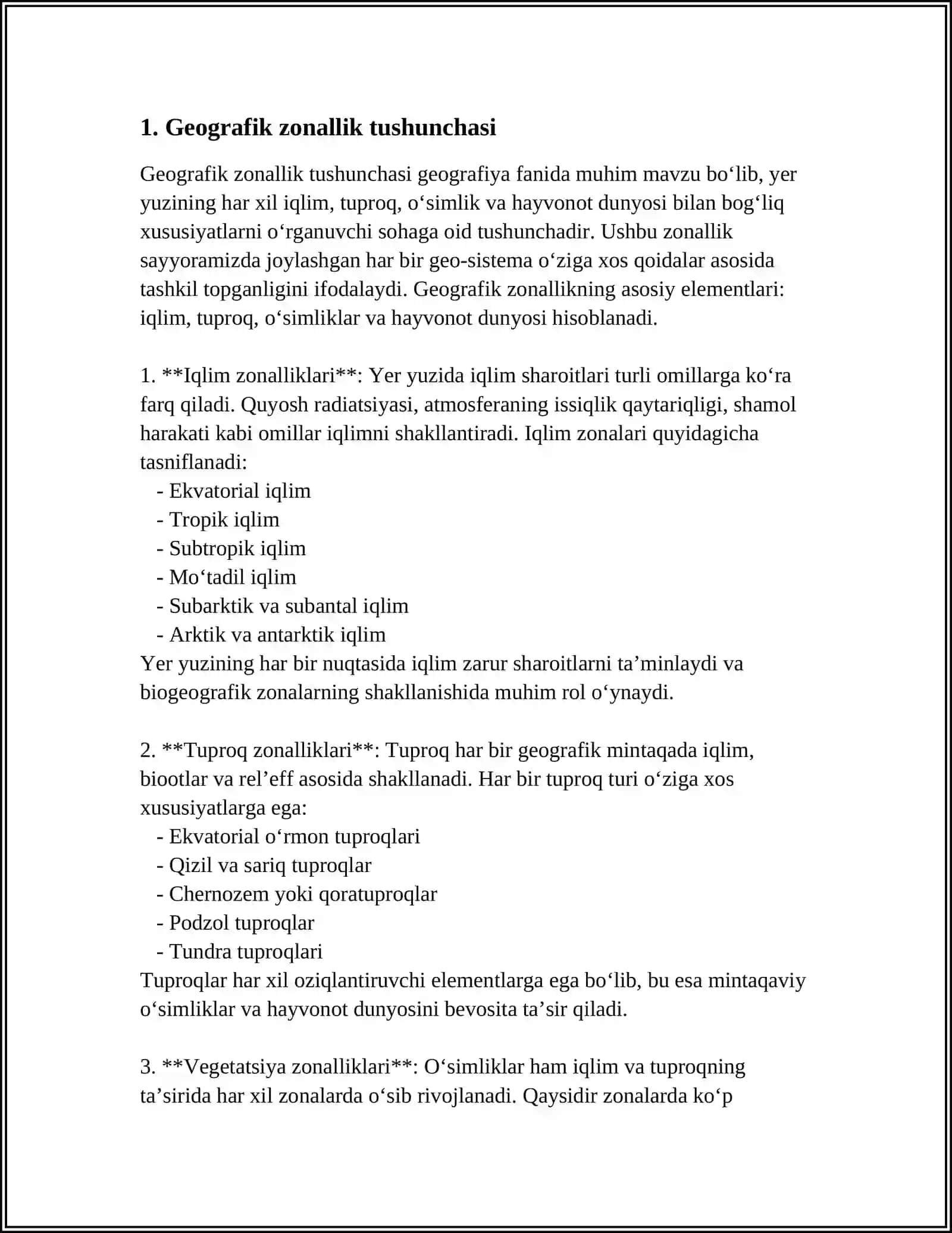 ZONALLIK VA AZONALLIK QONUNIYATLARI 3