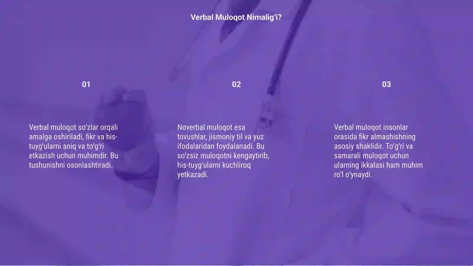 Verbal va noverbal muloqot turlari va vazifalari 3