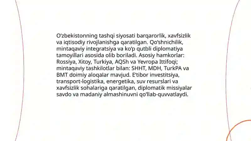 O‘zbekiston va Jahon hamjamiyati 3