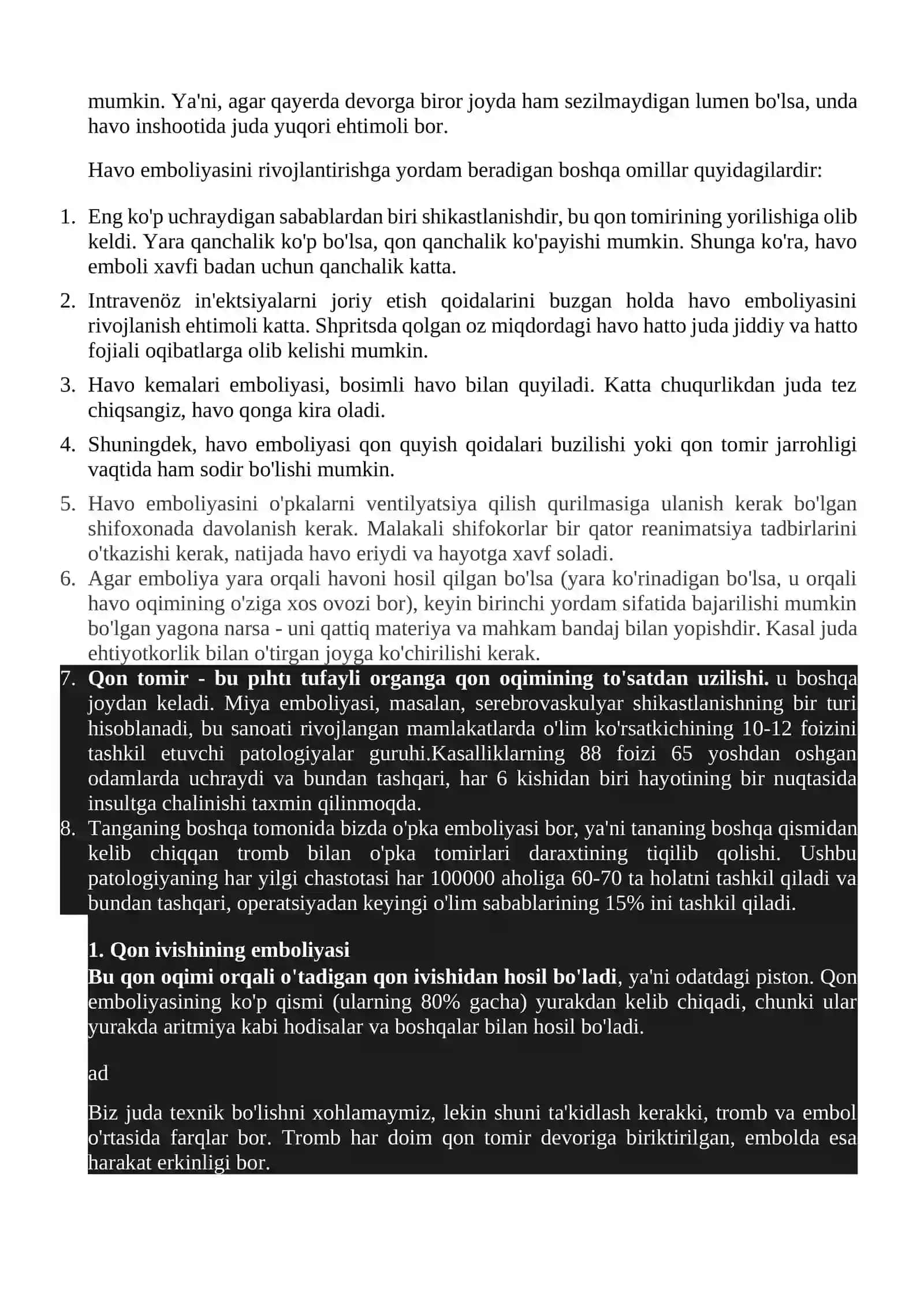 Havo va gaz emboliyasi 3