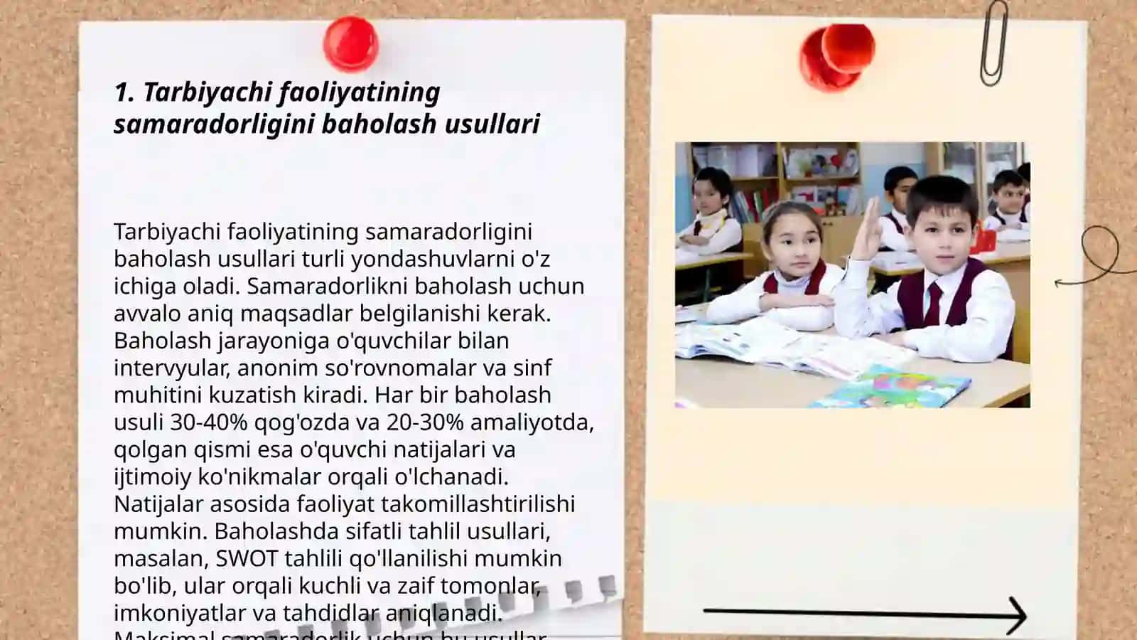 Tarbiyachi faoliyatining samaradorligini baholash usullari 3