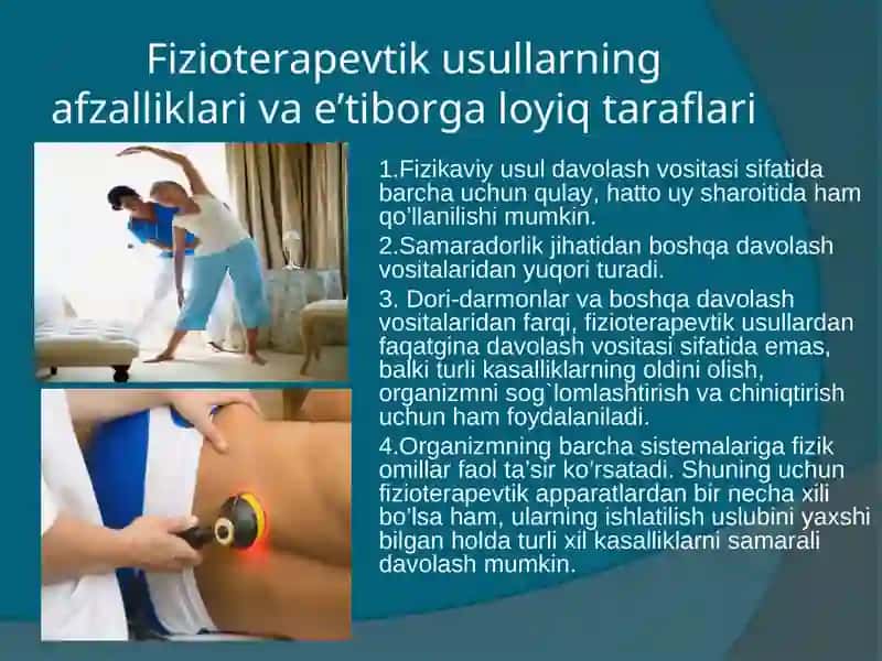 Oddiy  fizioterapevtik muolajalar va ularni qo`llash metodikasi 3