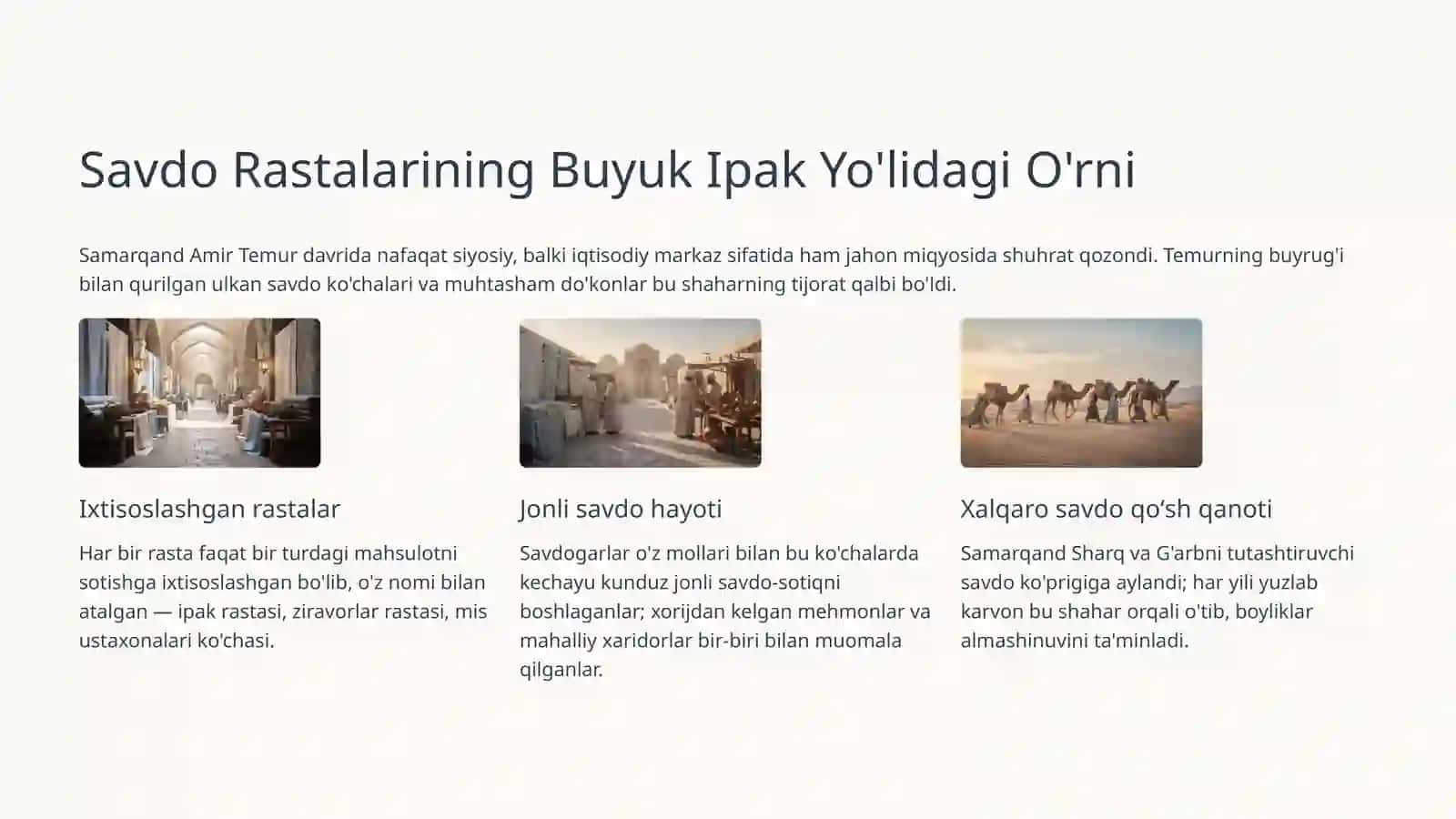 Amir Temur va Temuriylar Davrida Iqtisodiy Munosabatlar 3