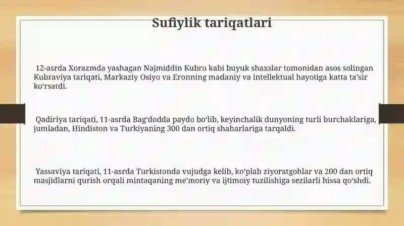 Tasavvuf taʼlimotining Sharq madaniyatga taʼsiri 3