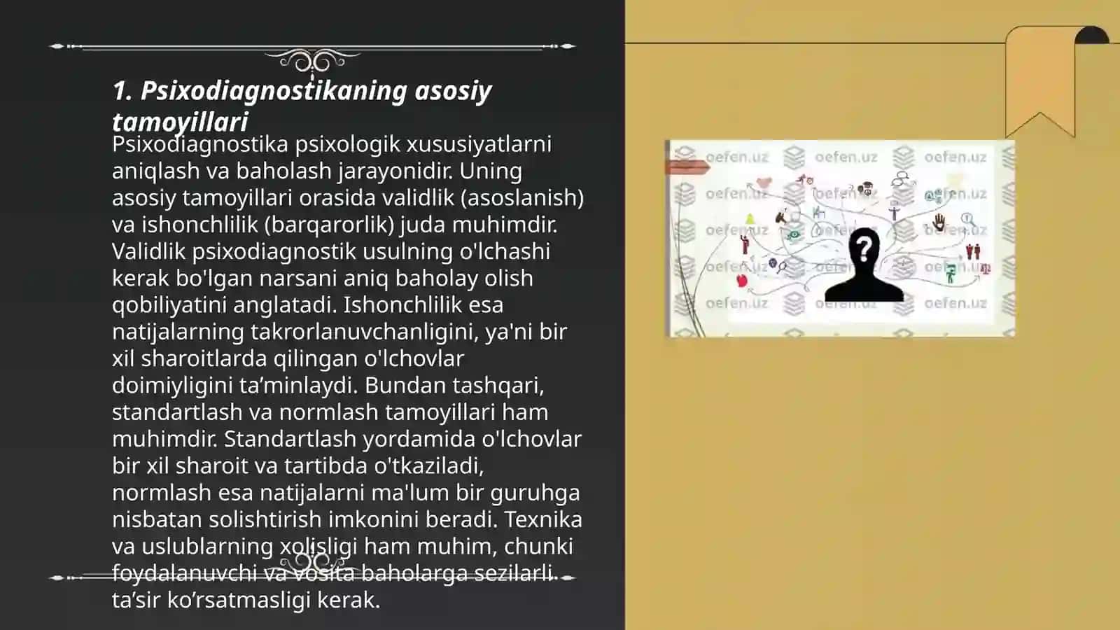 Psixodiagnostikaning umumiy tamoyillari va psixodiagnostik metodlar 3