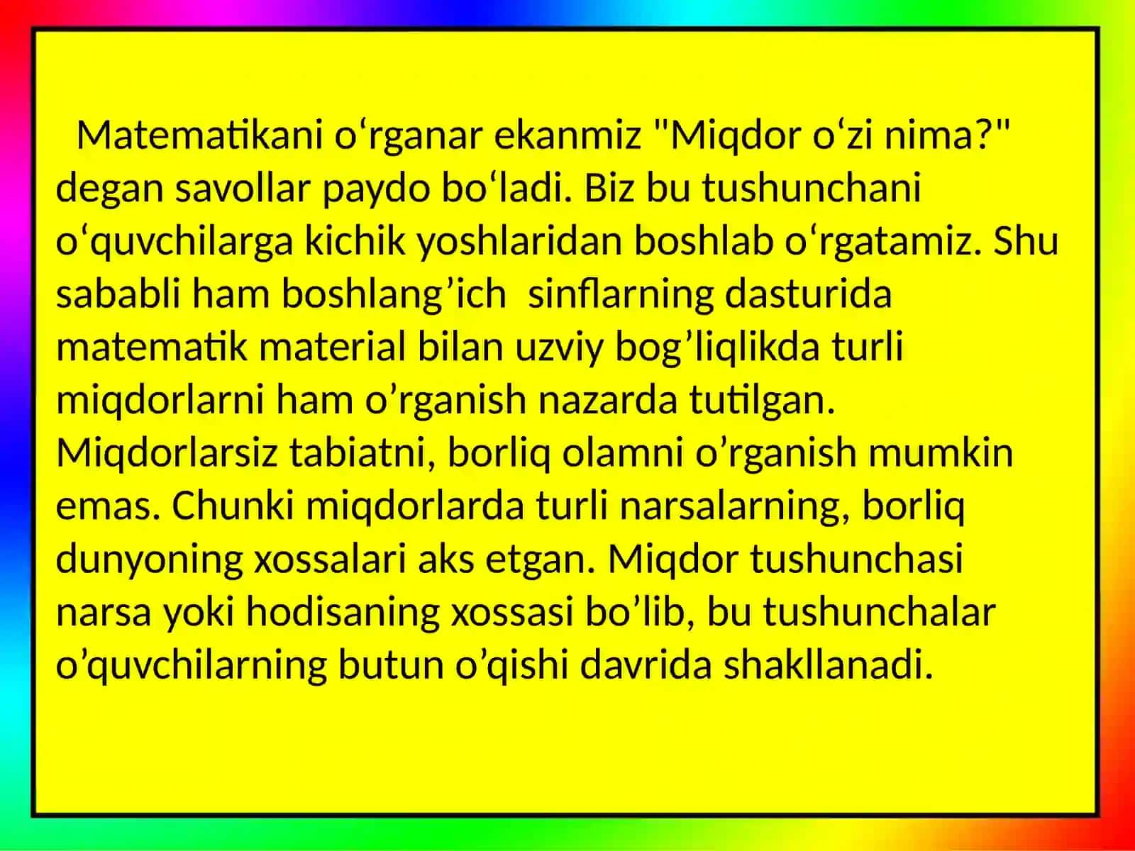 Boshlang‘ich sinflarda asosiy miqdorlar va ularni o`lchov birliklarini o`rgatish metodikasi 3