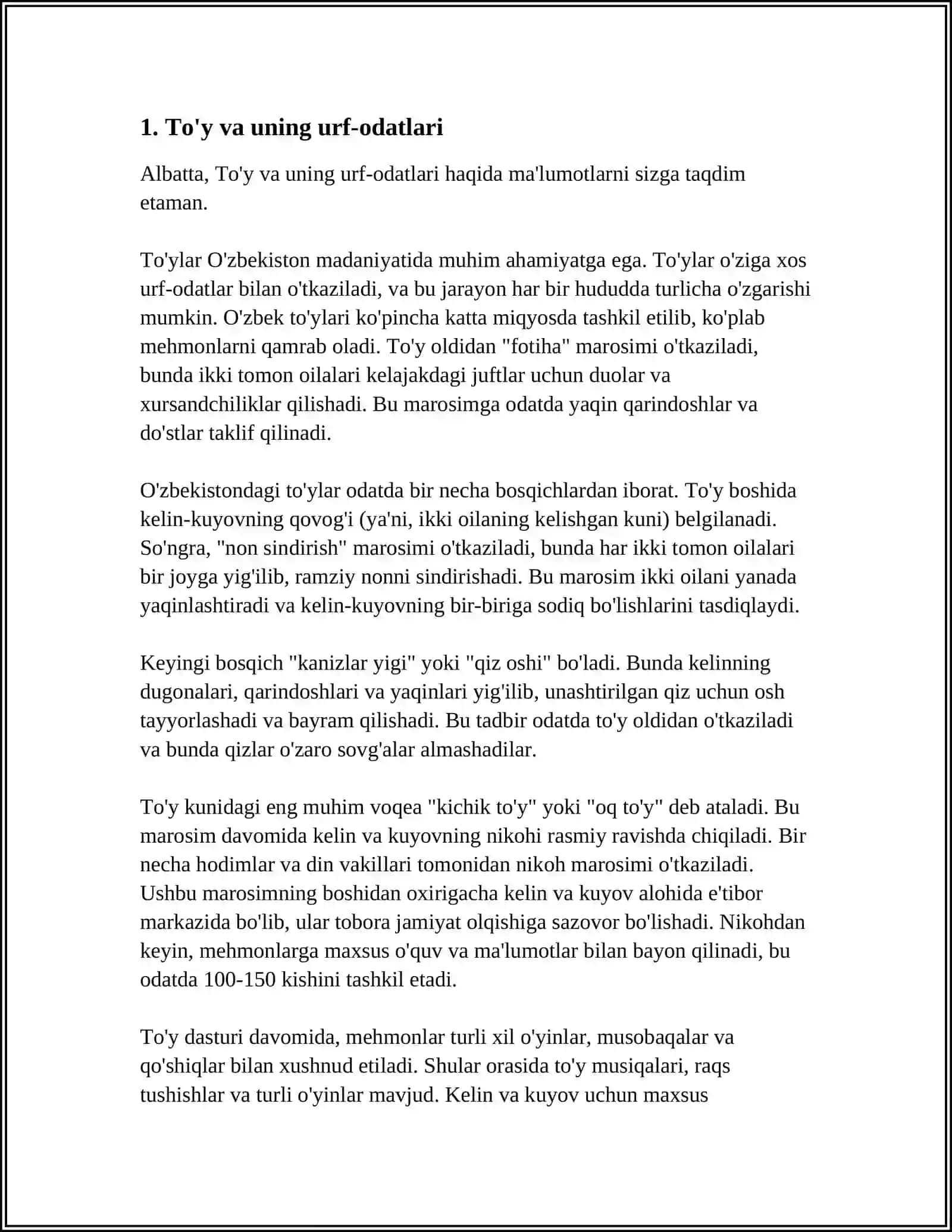 MILLIY URF-ODATLAR VA AN’ANALAR HAQIDA. URF-ODATLAR VA AN’ANALARNING IJTIMOIY VAZIFALARI 3