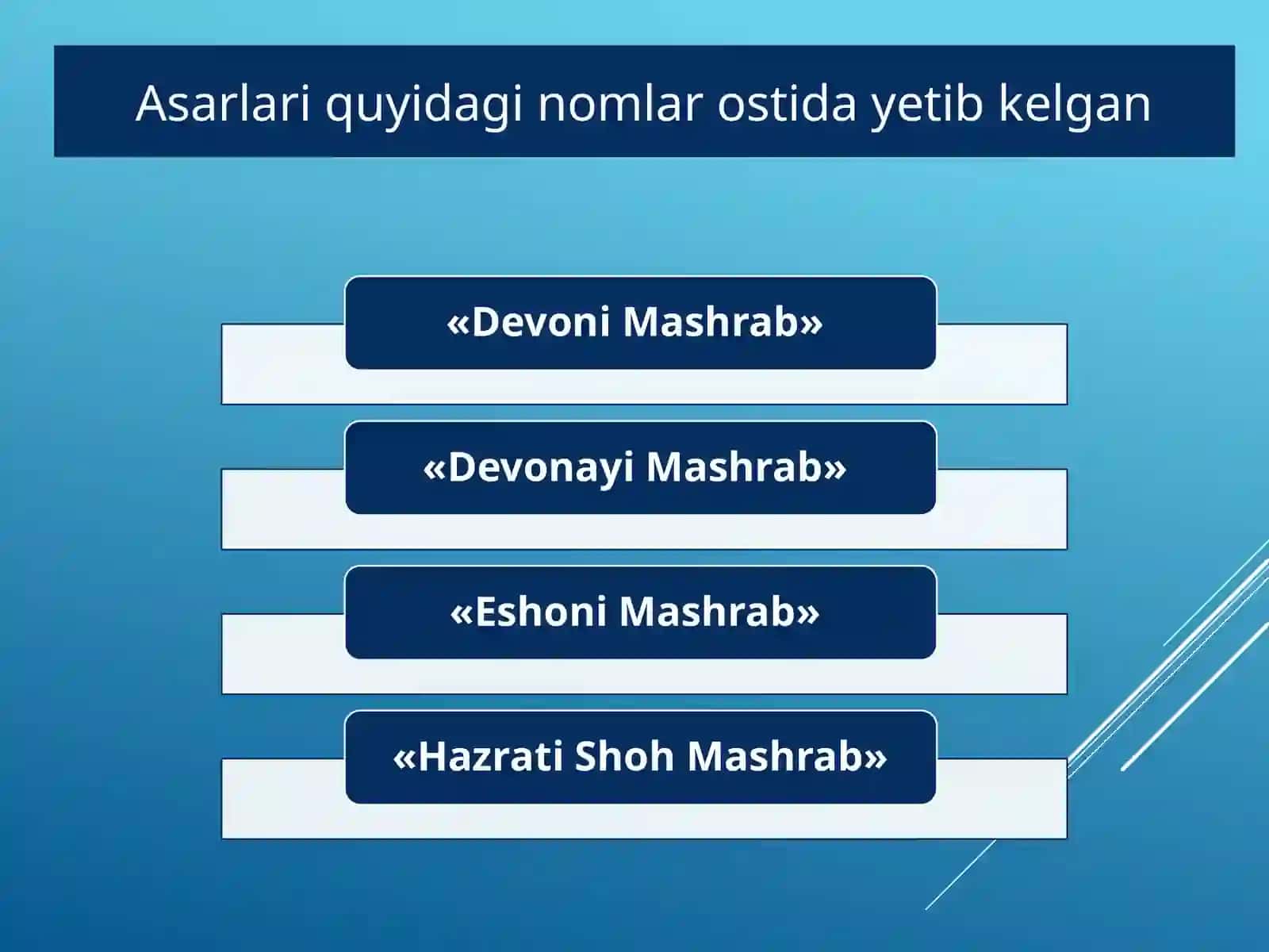 Boborahim Mashrab hayoti va ijodi. G‘azallari 3