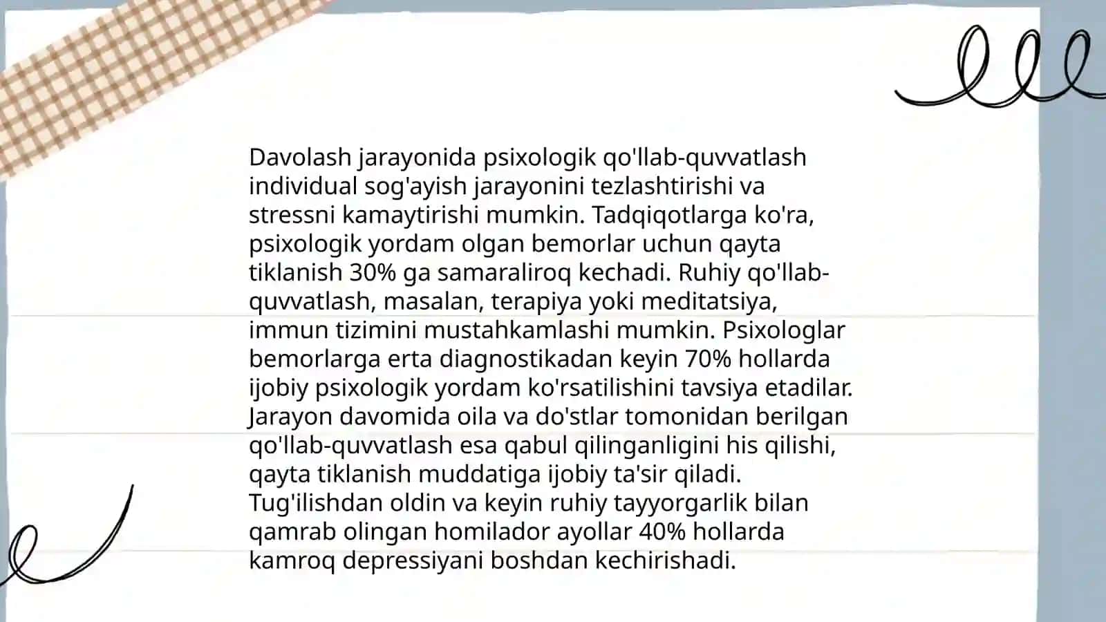 Davolash jarayonining psixologiyasi 3