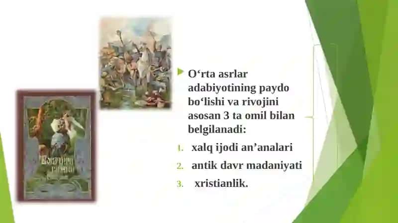 O`rta asrlar adabiyoti va fransuz, ingliz, ispan xalq qahramonlik eposlari 3