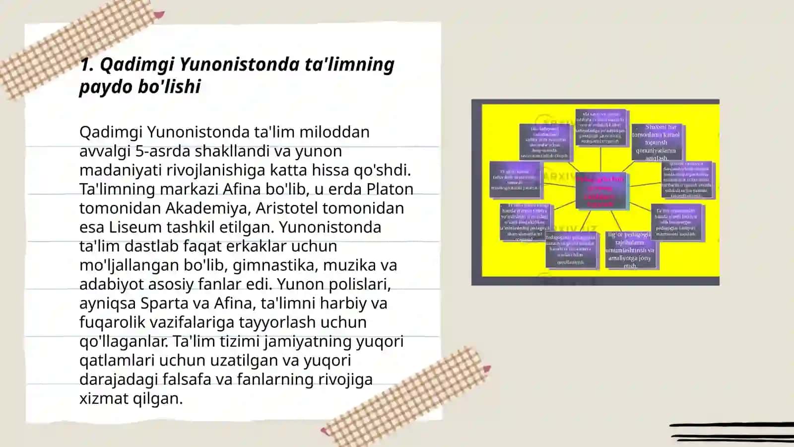 Jahon pedagogika fani va rivojlanish tarixi.Qadimgi Yunoniston va Rim davrlarida ta'lim - tarbiya 3