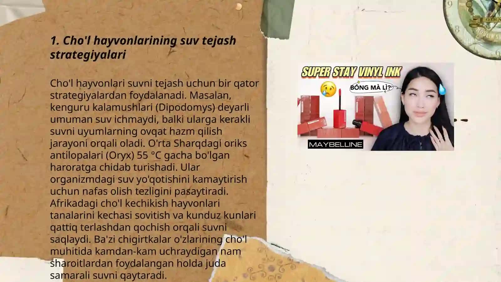 Cho'l hayvonlarining muhitga morfo-fiziologik moslanishi 3