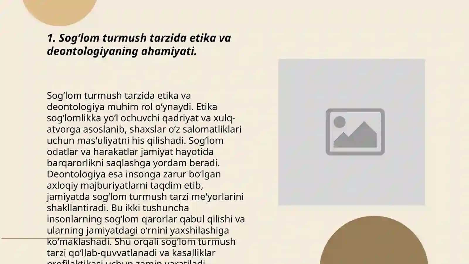 Sogʻlom Turmush Tarzini Shakllantirish Boʼyicha Etika va Deontologiya 3