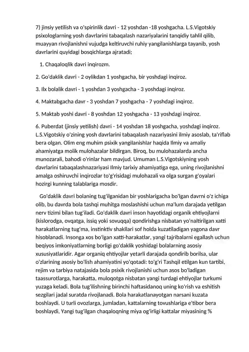 Chaqaloqlik va go‘daklik davri rivojlanishining psixologik xususiyatlari 3