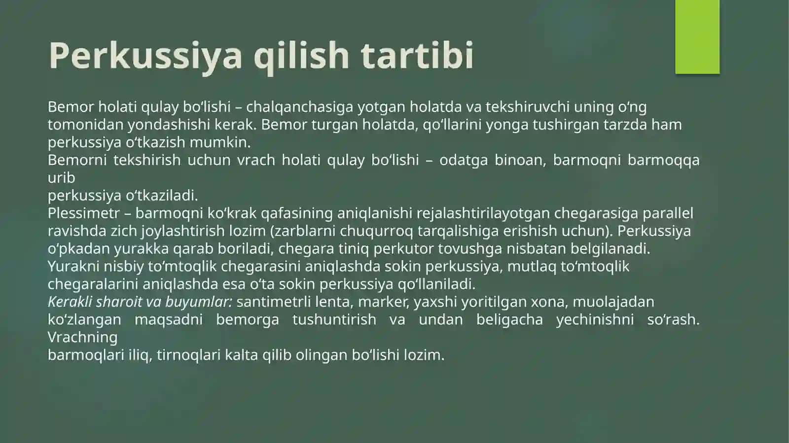 Yurak perkussiyasi 3