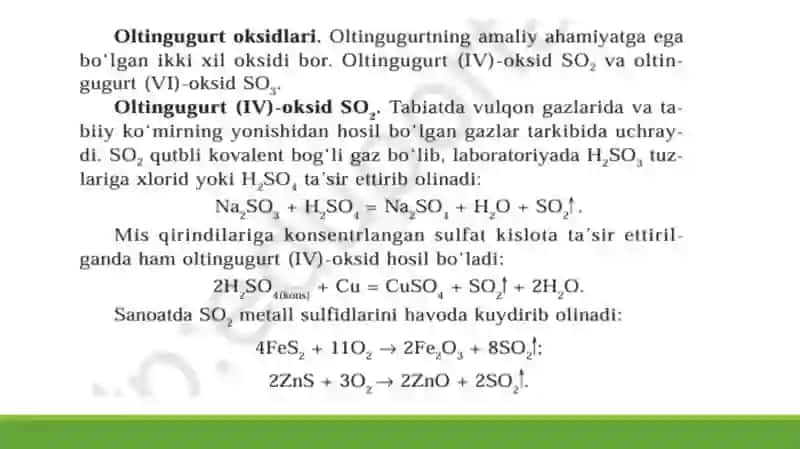 Oltingugurtni kislorodli birikmalari 3