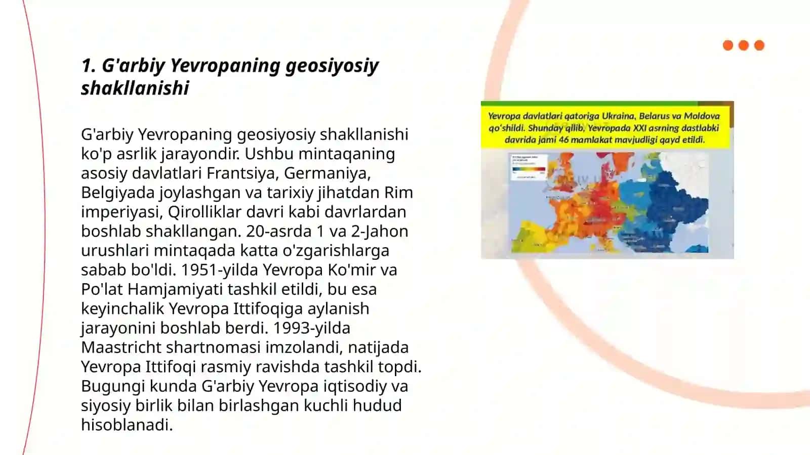 G'arbiy Yevropaning siyosiy xaritasi shakllanishi va uning asosiy obyetlari 3